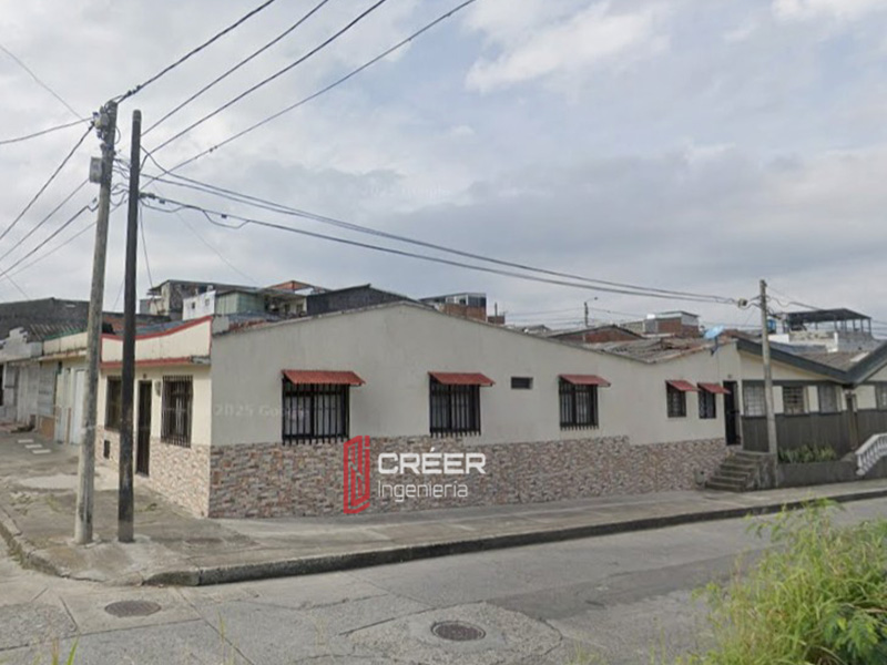 Casa original en la Carrera 25 Barrio El Recreo antes de la intervención de CRÉER Ingeniería