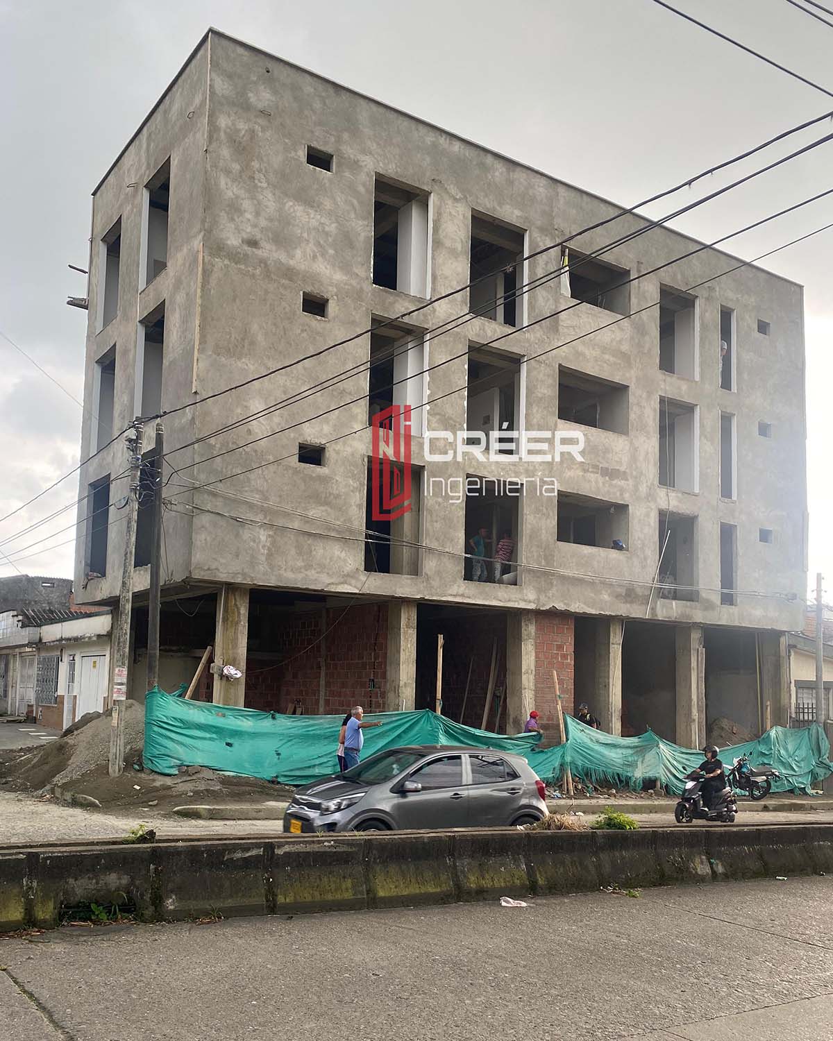 Edificio El Recreo en construcción — 4 pisos de concreto reforzado en Armenia Quindío, proyecto de CRÉER Ingeniería