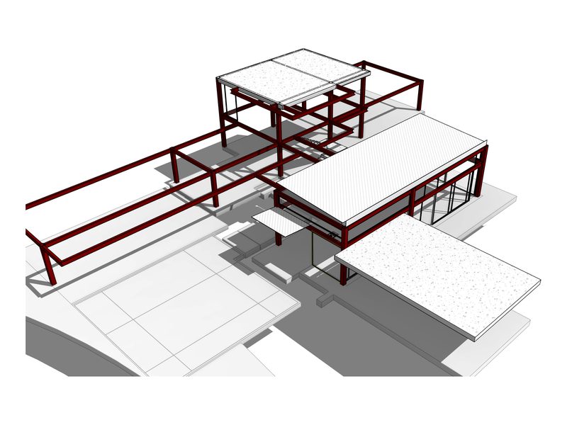 Casa campestre en Pereira, estructura metálica en modelo BIM